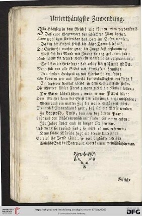 Unterthänigste Zuwendung