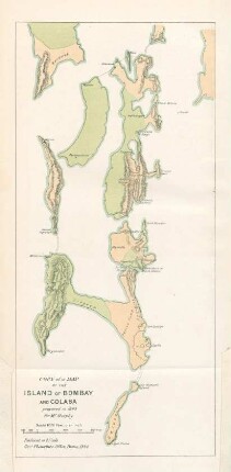 Copy of a map of the Island of Bombay and Colaba prepared in 1843 for Mr. Murphy
