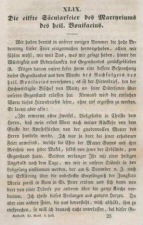 385-401 Die eilfte Säcularfeier des Marthyriums des heil. Bonifacius : Fortsetzung