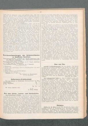 Bezirksversammlungen des Gesamtverbandes in ländlichen Bezirken