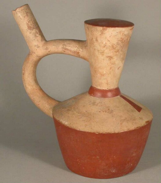 Clay vessel with stirrup spout