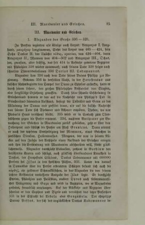 III. Macedonier und Griechen