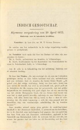 Algemeene vergadering van 29 April 1873