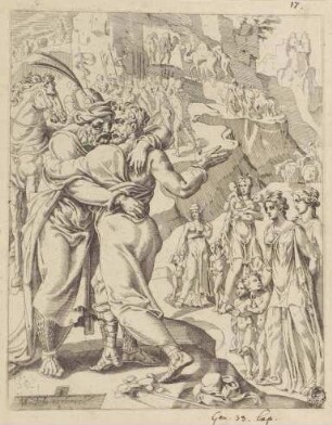 Die Versöhnung von Jakob und Esau, Blatt 8 aus der Folge "Die Geschichte Jakobs"