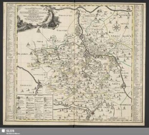 Accurate Geograph. Delineation Derer Aemmter Bitterfeld, Delitzsch U. Zoerbig : Nebst Allen Daran Grenzenden Aemmtern Und Gegenden