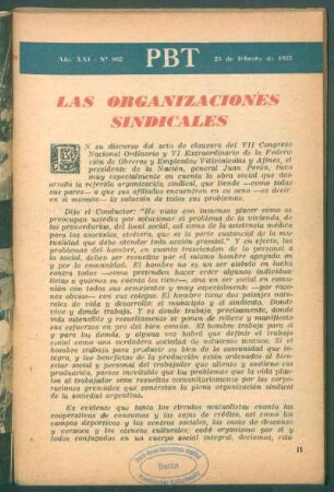 Las organizaciones sindicales