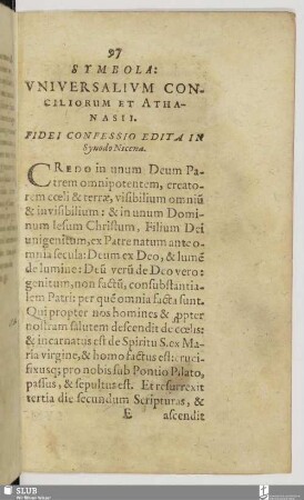 fidei confessio
