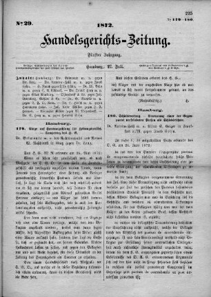 No. 29. 27. Juli 1872