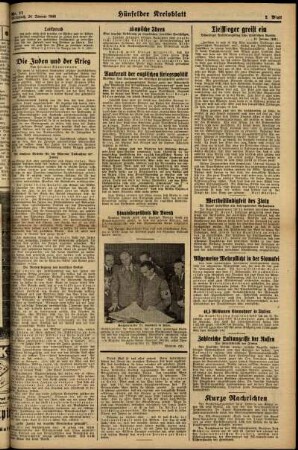 Zweite Ausgabe vom Mittwoch, den 24. Januar 1940.