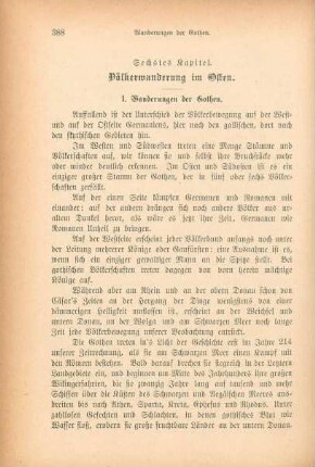 Sechstes Kapitel. Völkerwanderung im Osten