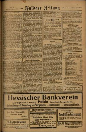 Zweite Ausgabe vom Freitag, den 10. Januar 1919.
