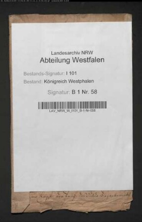 [Rückständige) Kultuskosten im Distrikt Höxter