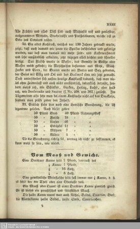 Vom Maaß und Gewicht. Nachweißung