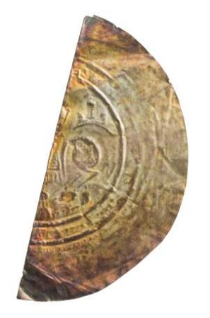 Münze, Brakteat (Hälbling), 1190-1217 (Prägejahr um 1190/1200)