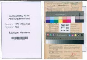 Entnazifizierung Hermann Luettgen , geb. 09.06.1903 (Verw.Angestellter)