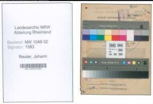 Entnazifizierung Johann Reuter , geb. 15.01.1895 (Beamter)