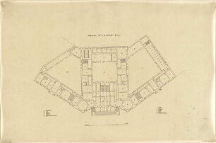 Stegmann, Carl von; Karlsruhe; Markgräfliches Palais - Grundriss