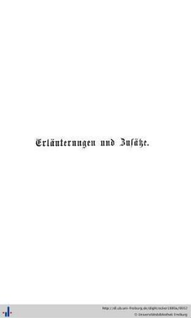 Erläuterungen und Zusätze.