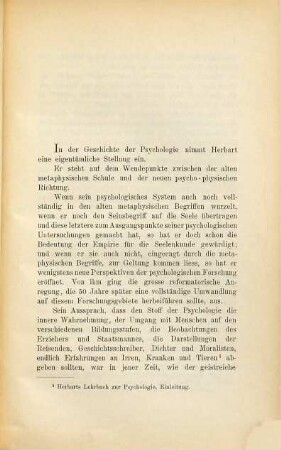 Zur Kritik der psychologischen Grundbegriffe Herbarts