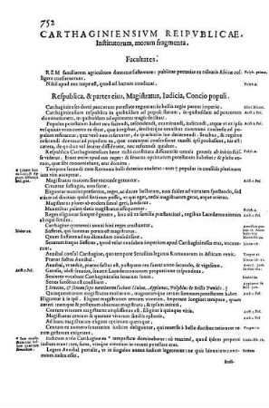 Carthaginiensium Reipublicae institutorum, morum fragmenta