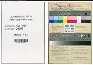 Entnazifizierung Paul Mecke , geb. 28.06.1888 ()