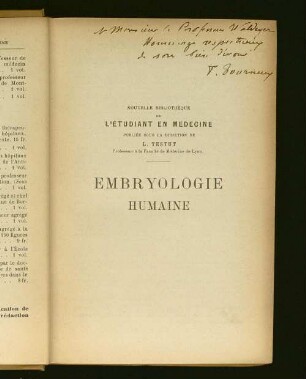 Précis d'embryologie humaine