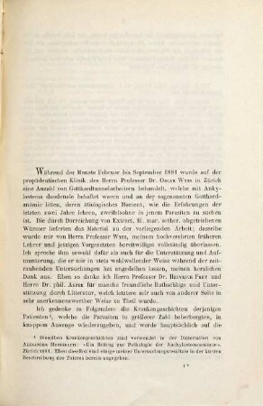 Beiträge zur Anatomie von Ankylostoma duodenale : Zürcher Inaug.-Diss.