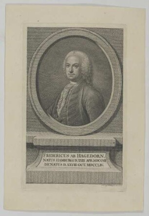 Bildnis des Fridericus ab Hagedorn