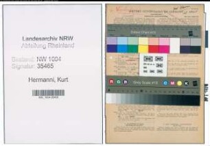 Entnazifizierung Kurt Hermanni , geb. 06.08.1903 (Bankbeamter)