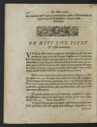 De Aestu Sive Fluxu Et refluxu maris.