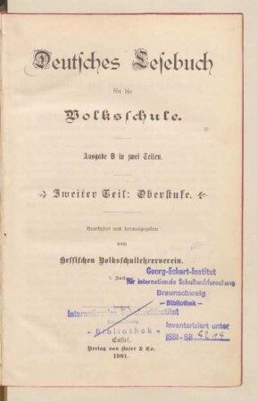 Teil 2 = Oberstufe, [Schülerband]: [Teil 2 = Oberstufe, [Schülerband]]