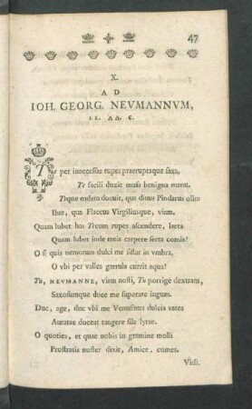 X. Ad Ioh. Georg. Nevmannvm, ...
