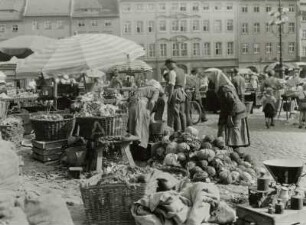 Wochenmarkt auf dem Fleischmarkt in Bautzen