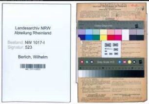 Entnazifizierung Wilhelm Berlich , geb. 03.01.1906 (Angestellter)