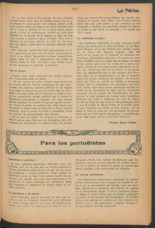 Para los periodistas
