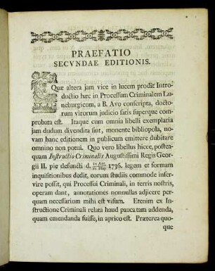 Praefatio Secundae Editionis
