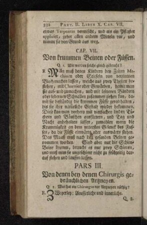 Pars III. Von denen bey denen Chirurgis gebräuchlichen Artzneyen.