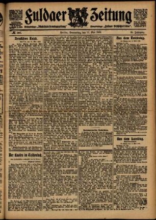 Ausgabe vom Donnerstag, den 11. Mai 1905.