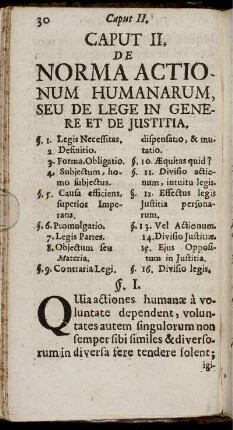 Caput II. De Norma Actionum Humanarum, Seu De Lege In Genere Et De Justitia.