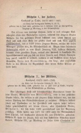 Wilhelm II., der Mittlere, Landgraf, (1471), 1483 - 1509