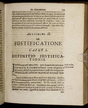 Caput I. Definitio Justificationes.
