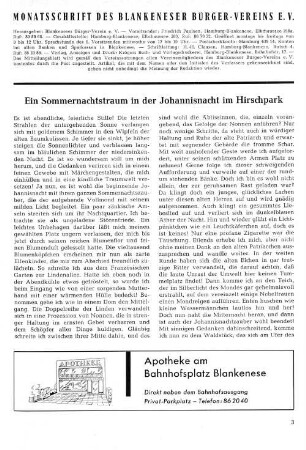 Ein Sommernachtsraum in der Johannisnacht im Hirschpark
