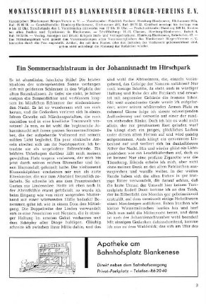 Ein Sommernachtsraum in der Johannisnacht im Hirschpark