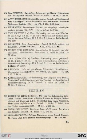 Textilien (Nr. 843-861)