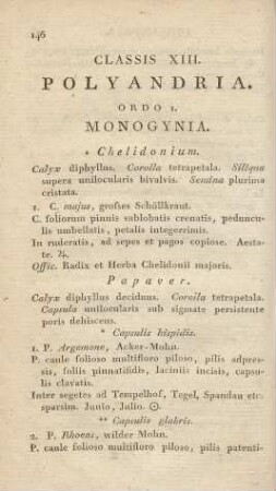 Classis XIII. Polyandria