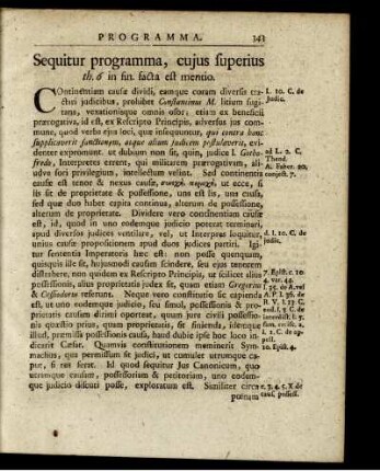 Sequitur programma, cujus superius