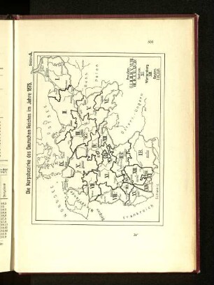 Skizze A. Die Korpsbezirke des Deutschen Reiches im Jahre 1875.