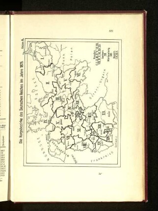 Skizze A. Die Korpsbezirke des Deutschen Reiches im Jahre 1875.