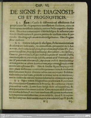 Cap. VI. De Signis P. Diagnosticis Et Prognosticis