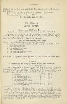XIII. Abschnitt. Strom-Polizei